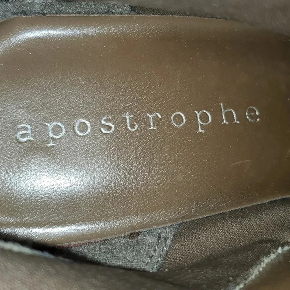 Apostrophe Womens Ankle Boot Heels Size 10M Beige Fabric Pointed Toe 'Naomi' - Picture 9 of 15